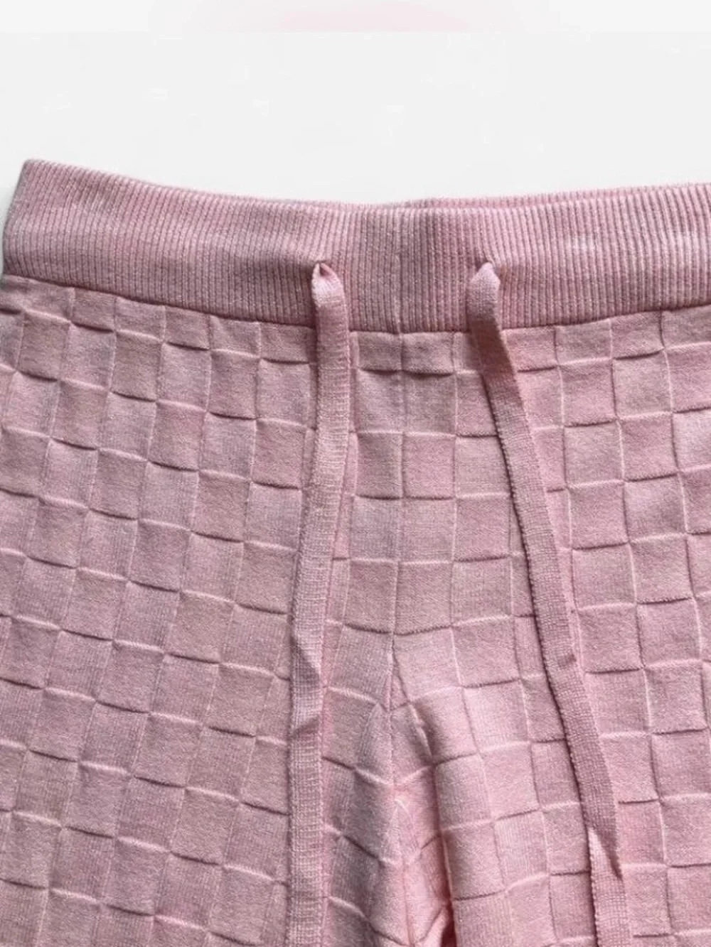 Double Zero Y2K pink Knit Drawstring sweats size M